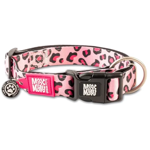 Нашийник Max & Molly Smart ID Collar - Leopard Pink/XS для собак (4897039633585)