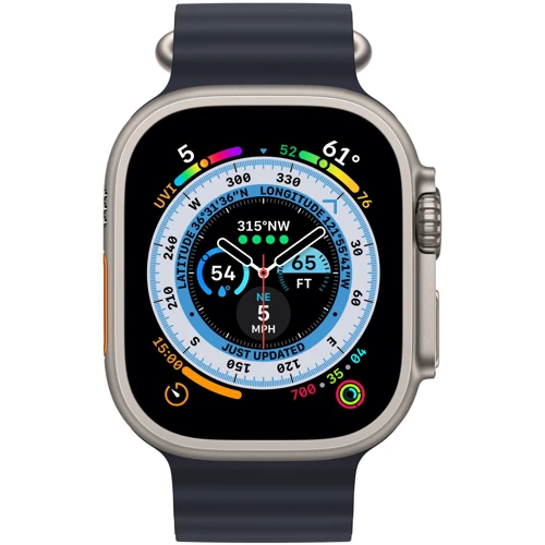 Apple Watch Ultra GPS + Cellular 49mm Titanium Case with Midnight Ocean Band (MQFK3) UA: Размер 49mm