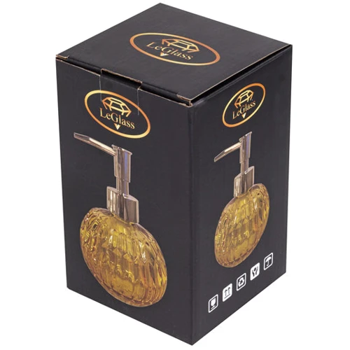 Диспенсер для жидкого мыла LeGlass 16 см 300 мл (355-284)