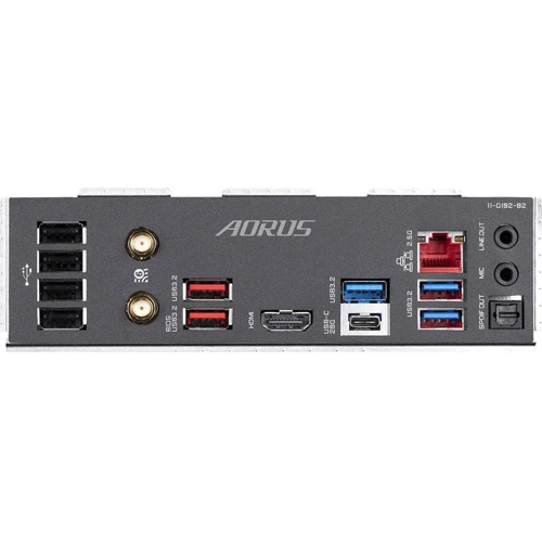 GIGABYTE Z790 AORUS ELITE AX DDR4: Разъемы на задней панели USB 2.0, USB 3.2 Gen 1, USB 3.2 Gen 2, USB Type-C, HDMI, Ethernet RJ-45