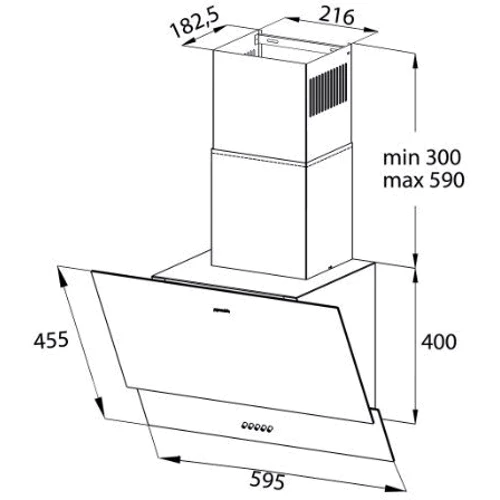 Витяжка Pyramida CSW 11 60 BL фото 6