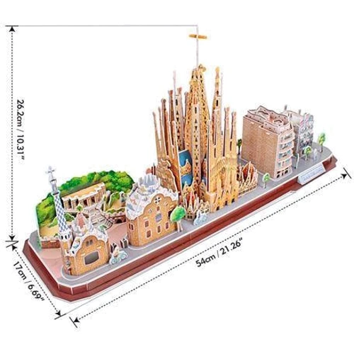 3D пазл CubicFun City Line Барселона (MC256h) фото 4