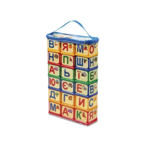 Дитячі кубики, що розвивають Азбука ЮНІКА 70576 (укр. мова)