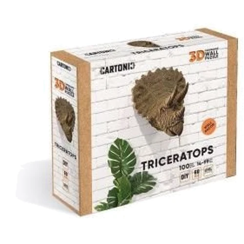 Картонный настенный конструктор Cartonic 3D Puzzle TRICERATOPS