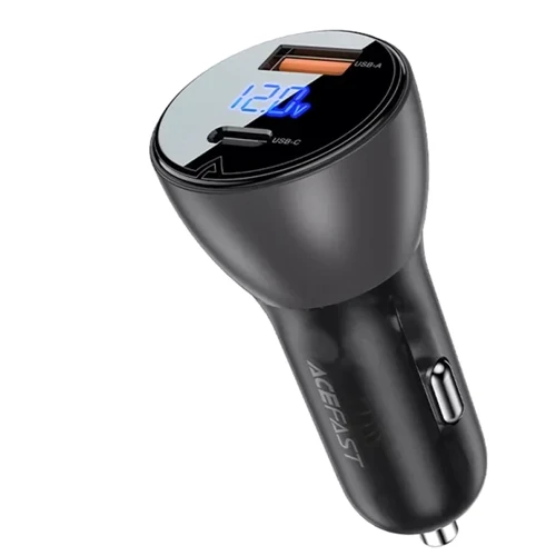 

Acefast Car Charger USB+USB-C B6 63W Black
