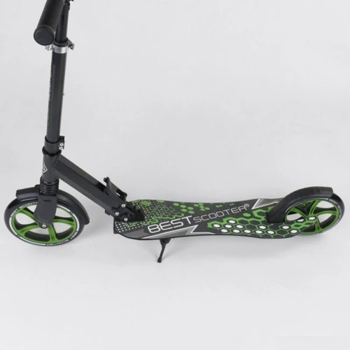 Самокат Best Scooter черно-зеленый (70875): Количество колес 2