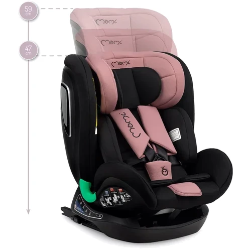 Автокрісло MoMi URSO I-Size 0-36kg Pink (Hnrt_4772): Регулювання высота подголовника, наклон спинки, высоты внутренних ремней