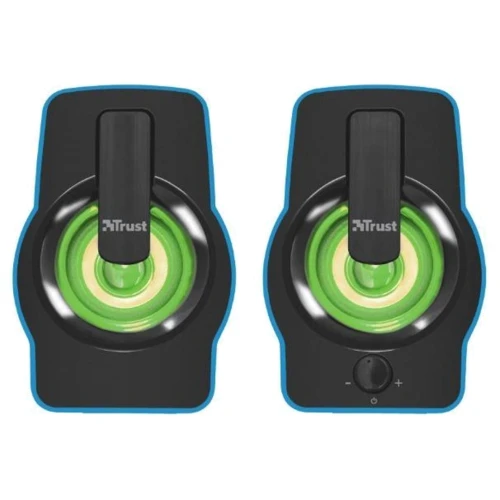 Акустична система Trust 2.0 Gemi RGB Blue (22978): Матеріал корпусу пластик