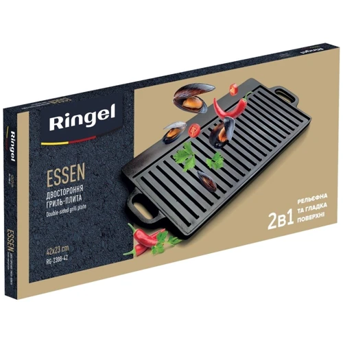Сковорода Ringel Essen плита-гриль 42х23х1.5см (RG-2308-42): Тип сковороды Двухсторонняя