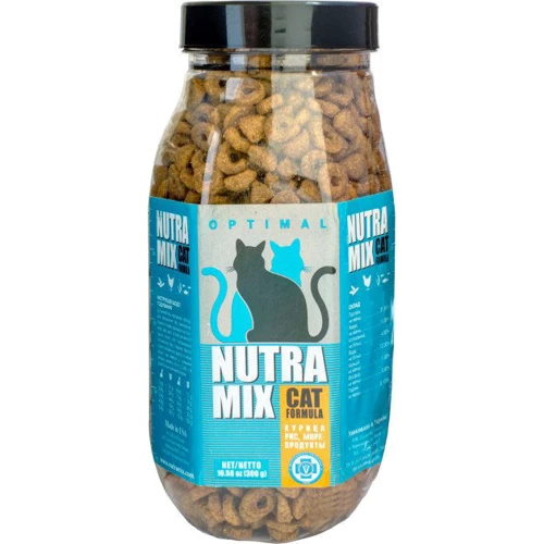 Сухой корм Nutra Mix Optimal для кошек всех пород 300 г х12 шт. (074198237630-12)