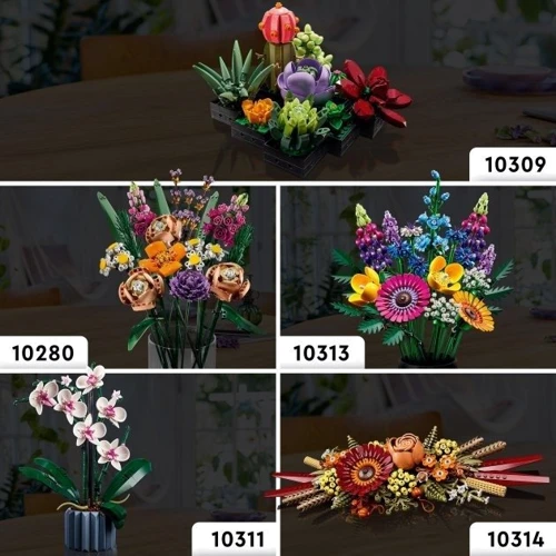 Конструктор LEGO Icons Икебана из сухоцветов 812 деталей (10314) фото 10