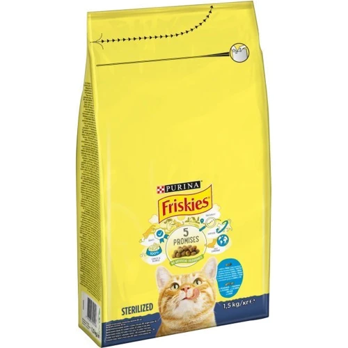 Сухой корм Friskies для стерилизованных кошек и кастрированных котов с лососем и овощами 1.5 кг (7613033002458): Возраст Взрослые