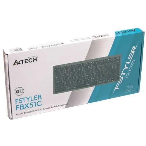 Клавіатура A4Tech FBX51C (Matcha Green): Додатково украинская раскладка
