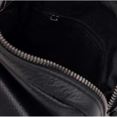 Мужская сумка через плечо Keizer черная (K12005bl-black): Фактура Матовая, Зернистая