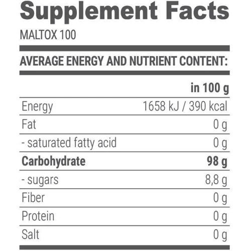 Extrifit MALTOX 100 1000 g: Тип Энергетики