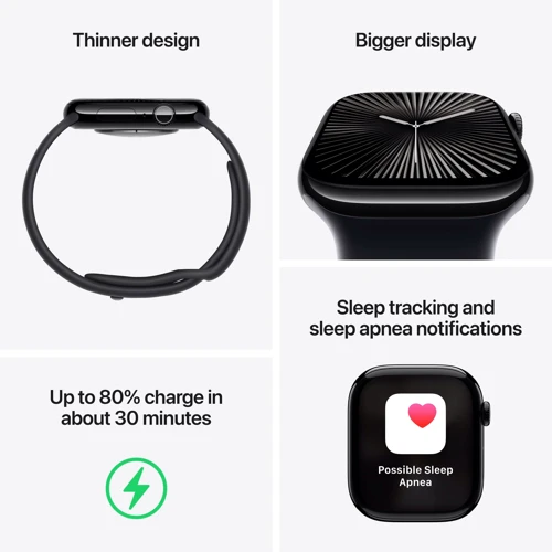 Apple Watch Series 10 42mm GPS + Cellular Gold Titanium Case with Gold Milanese Loop (MX083)