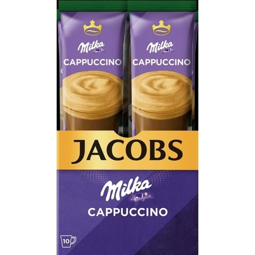 Напиток кофейный растворимый Jacobs Cappuccino Milka 3в1 10х18 г (8714599107683): Вес нетто 180 г