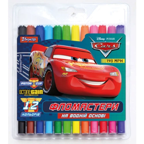 Фломастеры 12 цв. "Cars" (650366)
