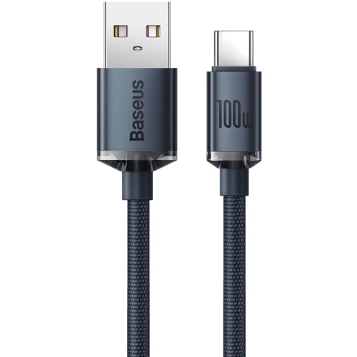 Кабель Baseus USB Cable to USB-C Crystal Shine Series 100W 2m Black (CAJY000501): Тип USB Cable - USB-C