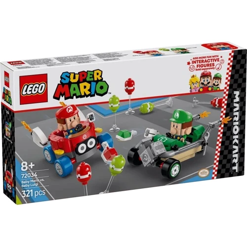 Конструктор LEGO Super Mario Kart Baby Mario vs. Baby Luigi 321 деталей (72034)