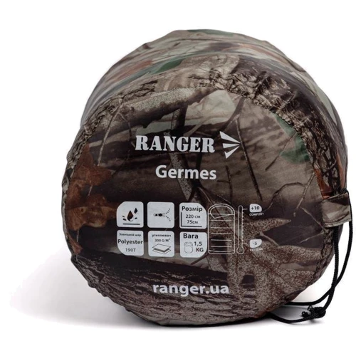 Спальный мешок Ranger Germes Camo (RA6637): Длина 220 см