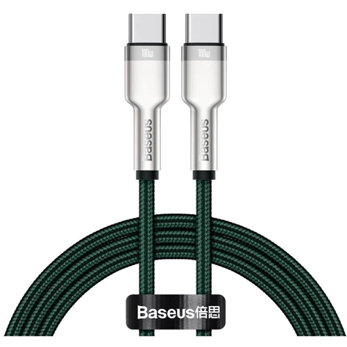 Кабель Baseus Cable USB-C to USB-C Cafule Metal 100W 1m Green (CATJK-C06)