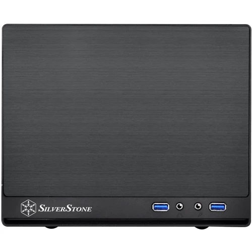 Корпус Silverstone Sugo SG13 Black with Faux Aluminum Finish (SST-SG13B-Q): Материал передней панели пластик