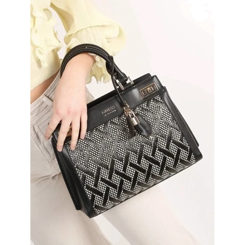 Сумка жіноча GUESS KATEY LUXURY SATCHEL чорна (HWWR7870260-BLA): Стать Женский