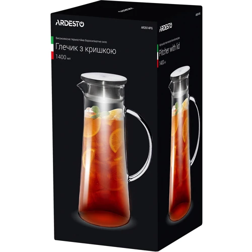 Кувшин Ardesto с крышкой 1400 мл (AR2614PG): Тип Кувшин