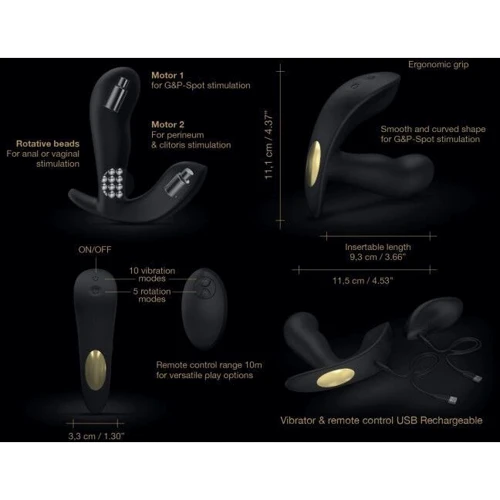 Универсальный вибратор с жемчужным массажем Dorcel TWIST DELIGHT