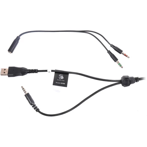 Наушники A4Tech Bloody G200 Black/Red: Тип крепления оголовные