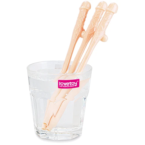 Трубочки для напоїв LoveToy Jokes&Parties Original Willy Straws Flesh, 9 шт.