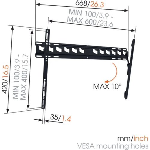 Кронштейн для ТБ VOGELS MA4010: Сумісність 40"-65"