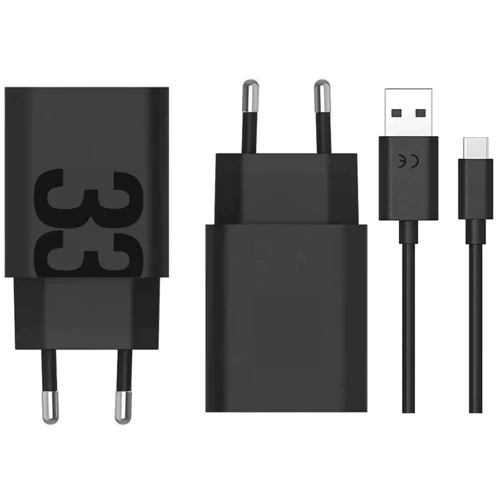 Зарядное устройство Motorola Wall Charger USB 33W with USB-C Cable 1m Black (MC-332L)