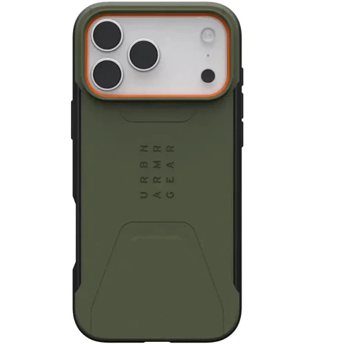 Чехол для iPhone Urban Armor Gear UAG Civilian Magsafe Olive/Orange (114546117297) for iPhone 17 Pro Max