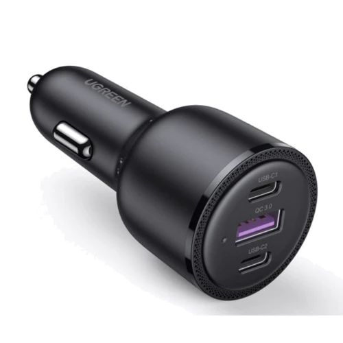 Зарядное устройство Ugreen Car Charger USB+2xUSB-C CD239 69W Black (20467): Кабель в комплекте отсутствует