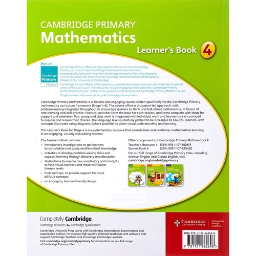 Cambridge Primary Mathematics 4: Learner's Book: Обкладинка Мягкая