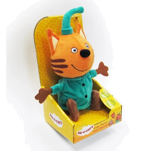 Три коти: м'який котик Компот (20 см) зі звуковими ефектами