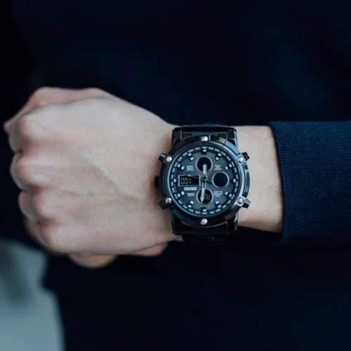 Наручний годинник Skmei Molot Limited AllBlack 1210: Функції Таймер, Секундомер, Будильник, Подсветка, Дата, День недели