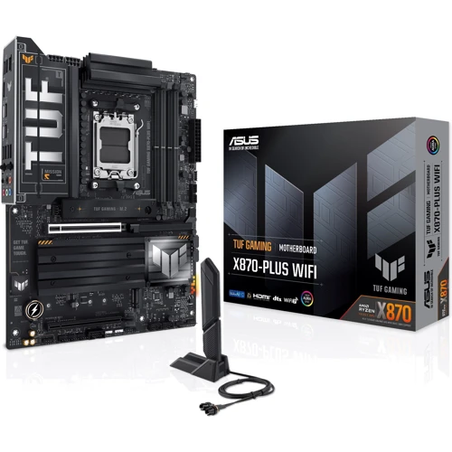 ASUS TUF GAMING X870-PLUS WIFI UA: Разъемы на плате USB Type-C, USB 3.2 Gen 1, USB 2.0, SATA 3.0, M.2