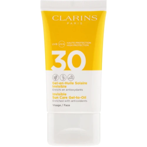 Clarins Gel-en-Huile Solaire Invisible Visage SPF 30 Солнцезащитный гель для лица 50 ml: Назначение Защита от солнца