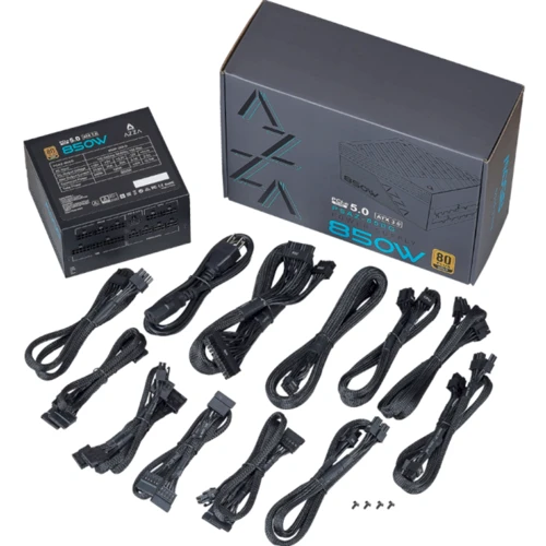 Блок живлення Azza 850W (PSAZ-850G ATX3.0): Модульні (знімні) кабелю Есть