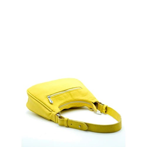 Женская сумка хобо ARTiS Bags желтая (1771 5718): Тип ручки Без ручки, Плечевой ремень