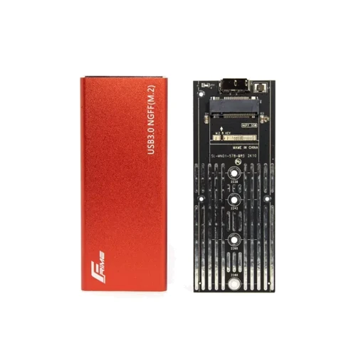 Аксессуар для накопителя Frime для M.2 NGFF SATA Metal USB 3.0 (TYPE-A) Red (FHE203.M2U30) фото 2