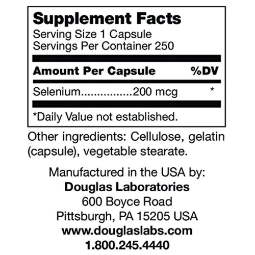 Douglas Laboratories Seleno Methionine 200 mcg 100 Caps (DOU-01680): Тип Селен