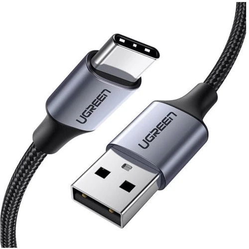 Кабель Ugreen USB Cable to USB-C US288 Aluminum Braid 2.0m Black (60128)