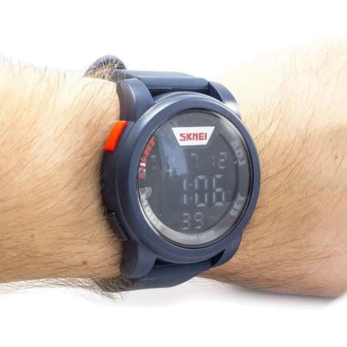 Наручные часы Skmei DG1218 Blue: Функции Секундомер, Подсветка, День недели, Будильник, Дата