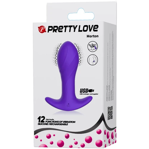 Анальная пробка с вибрацией Pretty Love Morton Blue