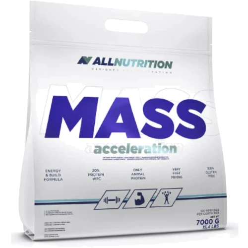 Гейнер Allnutrition Mass Acceleration 7000 g / 100 servings / White Chocolate