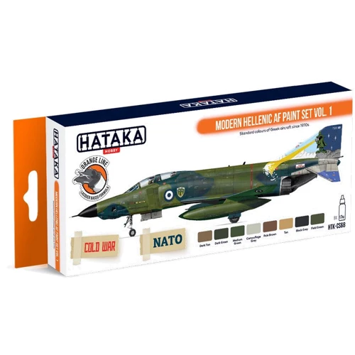 Набір фарб Hataka Hobby Сучасні грецькі ВПС ч. 1, 8 шт.